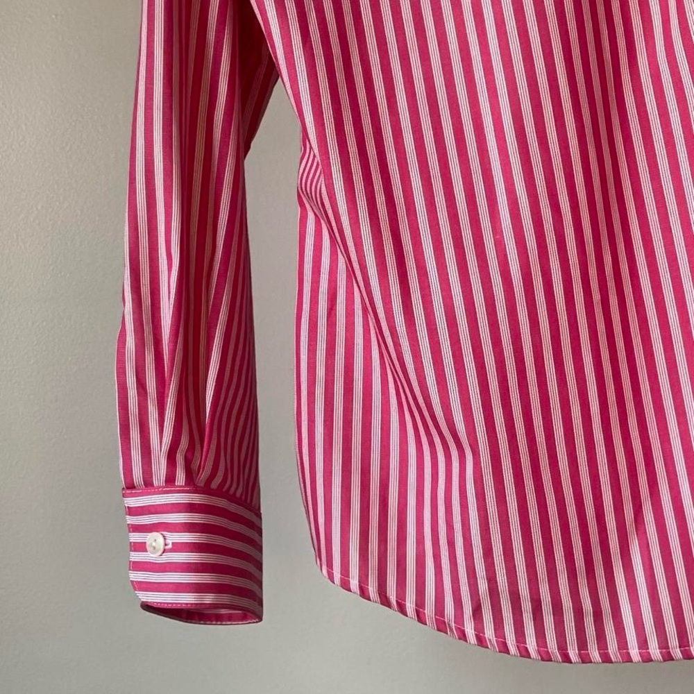 Foxcroft Pink and White Striped Shirt - Picture 5 of 7